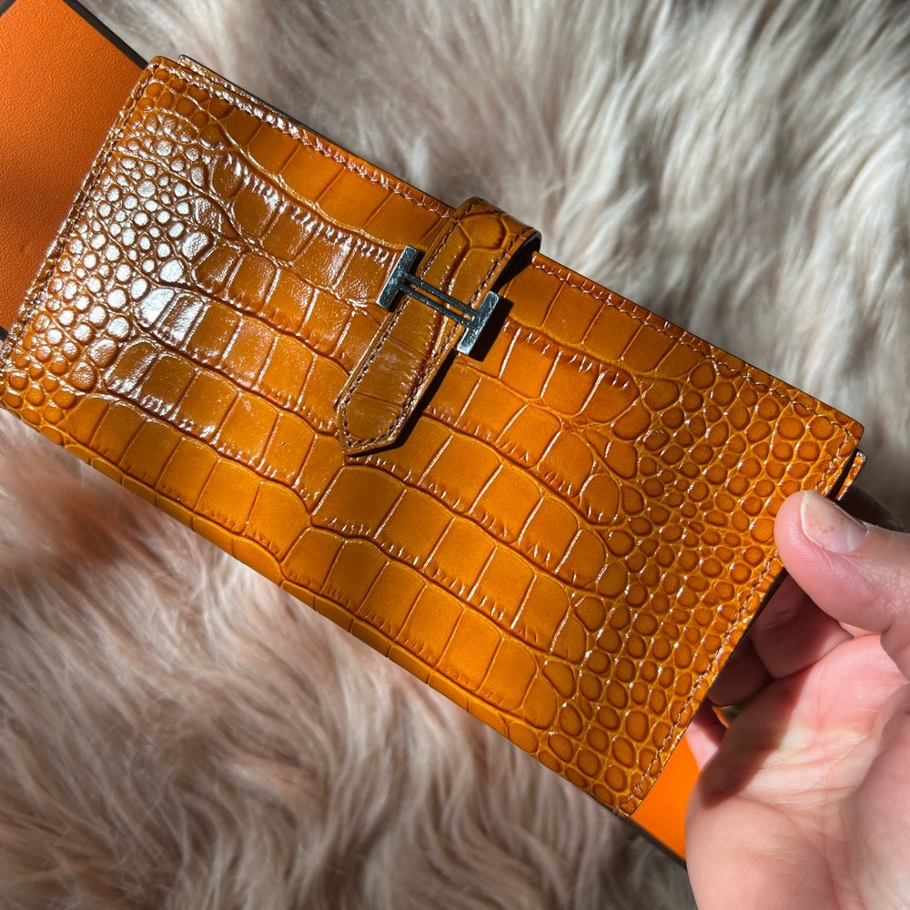 HERMES Wallet Logos Bearn Long Biford. Please read the Description 🙏🏽🌹